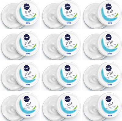 NIVEA Soft Light Moisturizing Cream - 50ml (Pack of 12)(600 ml)