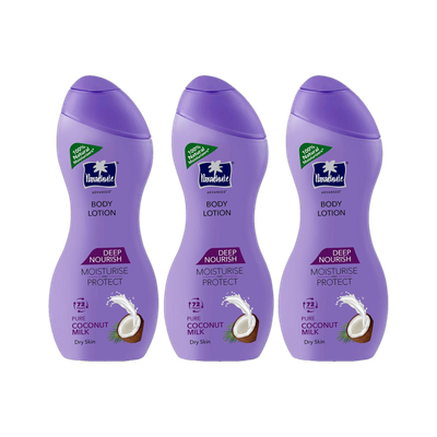 Parachute Advansed Deep Nourish Body Lotion, With Pure Coconut Milk, 72h Moisturization 250ml x 3(675 ml)