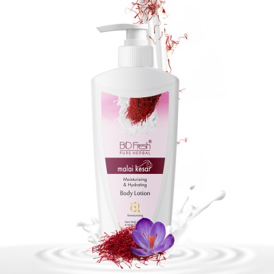 Biofresh Pure Herbal Body Lotion Hydrate Malai Kesar Fragrance/Winter Body Moisturizer(850 ml)