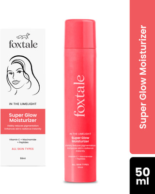 Foxtale Nano Vit-C Super Glow Moisturiser with Niacinamide & Peptides for Glowing Skin(50 ml)