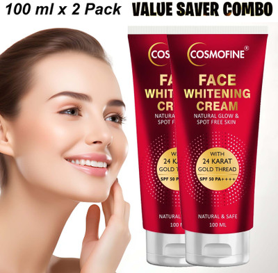COSMOFINE Face Whitening Cream Removes Pigmentation & Dark Spots, Provides Natural Radiance & Glow(200 ml)