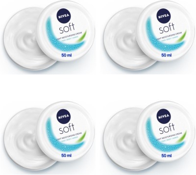 NIVEA Soft Light Moisturizing Cream - 50ml (Pack of 4)(200 ml)