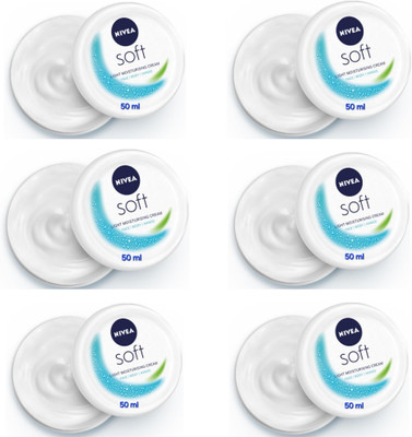 NIVEA Soft Light Moisturizing Cream - 50ml (Pack of 6)(300 ml)