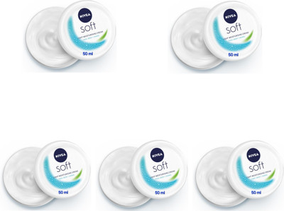 NIVEA Soft Light Moisturizing Cream - 50ml (Pack of 5)(250 ml)