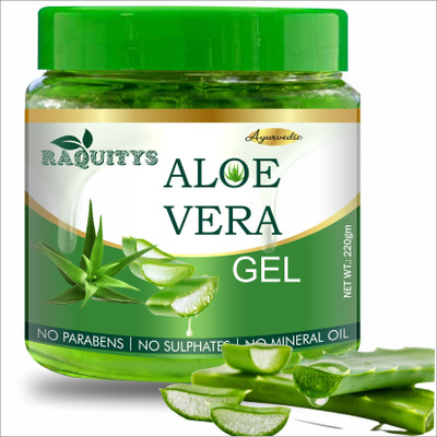 RAQUITYS Aloe Vera Gel for Glowing Skin & Hair & Vitamin E 220GM(220 g)