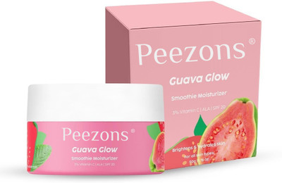 Peezons Guava Glow Smoothie Moisturizer For Brighter Skin With Vitamin C & ALA(50 g)
