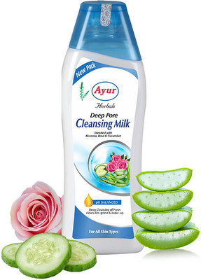 AYUR HERBALS Deep Pore Cleansing Milk with Rose I For make up remover I(500 ml)