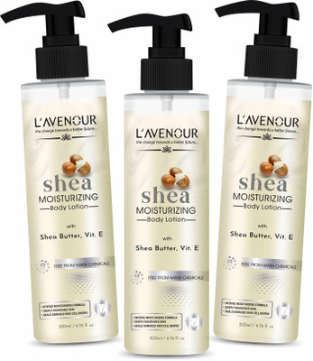 L'avenour Shea Butter Moisturizing Body Lotion For Deeply Hydrate & Soothe Dry Skin(600 ml)