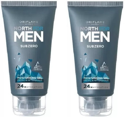 Oriflame Sweden NORTH FOR MEN SUBZERO 2 IN 1 MOISTURISING GEL PACK OF 2X50ML(100 ml)