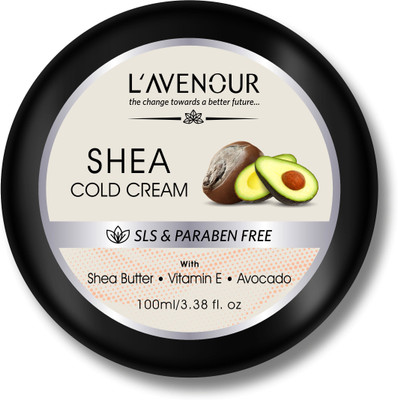 L'avenour Shea Cold Cream with Vitamin E & Avocado For Deep Moisturizing & Winter Dry Skin(100 ml)
