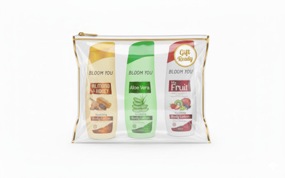 BLOOM YOU Natural Skin Love Pack – Almond, Aloe & Fruit(300 ml)