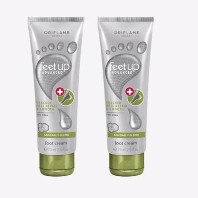 Oriflame Feet up Advanced Cracked Heel Repair & Smooth Foot Cream Pack of 2(75 ml)