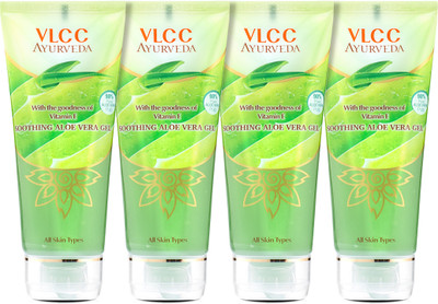 VLCC Aloe Vera Gel For acne marks, dark spots & dry skin (Pack of 4)(400 ml)