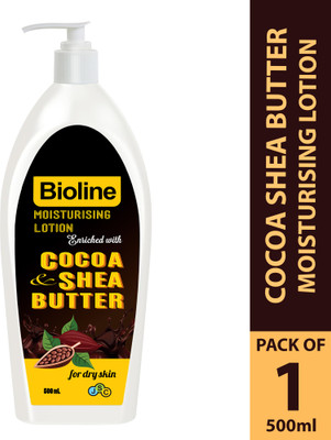 BIOLINE Moisturising Body Lotion with Cocoa & Shea Butter | For Dry Skin (Pack of 1)(500 ml)