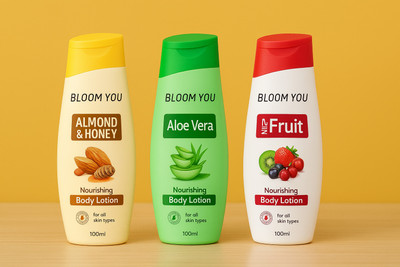 BLOOM YOU Moisture Bliss Trio – Almond, Aloe & Fruit Lotions(300 ml)