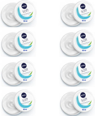 NIVEA Soft Light Moisturizing Cream - 50ml (Pack of 8)(400 ml)