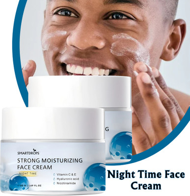 smartdrops Night Cream for Skin Hydration With Vitamin E for Smooth Glow(100 g)