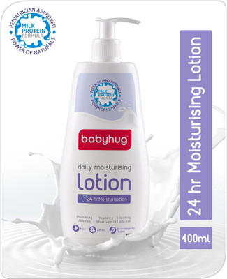 babyhug Milk Protein Formula Daily Moisturising Baby Lotion - 400ml (Pack of 1)(400 ml)