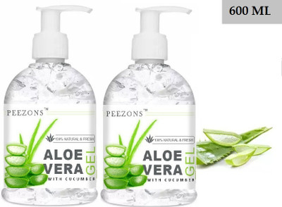 Peezons 99% Pure Aloe Vera Gel - Ultimate for Skin and Hair - No Parabens, , Color(600 ml)