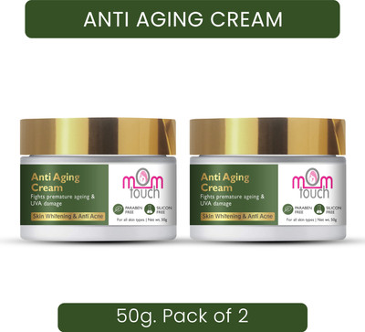 mom touch Anti-Ageing Cream Reduces fine lines &Lightens dark Spots Glowing Skin Pack Of 2(100 g)