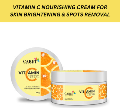 Caret Organic Vitamin C Nourishing With Aloe Vera For Wrinkle Reduction - Paraben Free(100 g)