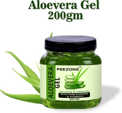 Peezons 100 Pure Aloe Vera Gel for glowing Face Skin Hair 200