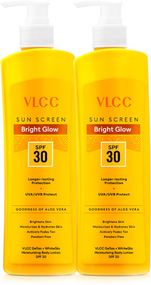 VLCC DeTan + White Glow Moisturising Body Lotion SPF 30 PA+++ (Pack of 2)(700 ml)