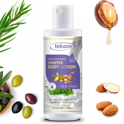 tekzon Ultra Nourishing Winter Body Lotion - Tea Tree, Shea Butter, Olive & Almond Oil(200 ml)