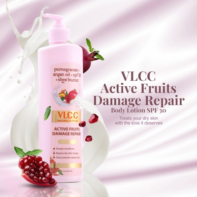 VLCC Active Fruits Damage Repair Body Lotion SPF 30 PA+++ | Deeply Conditions(400 ml)
