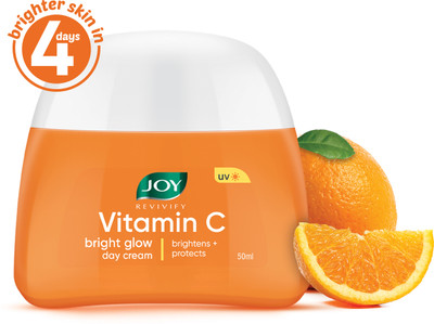 Joy Vitamin C Bright Glow Day Cream with SPF - Lightweight & Oil-Free Moisturizer(50 ml)