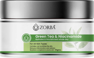 Zorba Green Tea & Niacinamide Face Moisturizing Cream Pack Of 1x50gm(50 g)