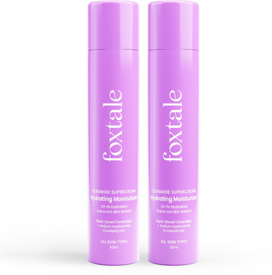 Foxtale (Pack of 2) Ceramide Supercream Hydrating Rich Moisturizer - 50ml(100 ml)