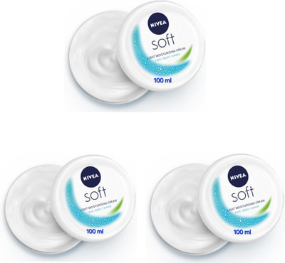 NIVEA Soft Light Moisturizing Cream - 100ml (Pack of 3)(300 ml)