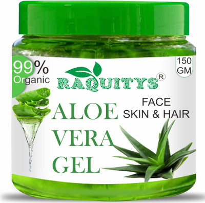 RAQUITYS Pure Aloevera Gel for Moisturize Skin & Younger Looking(150 g)