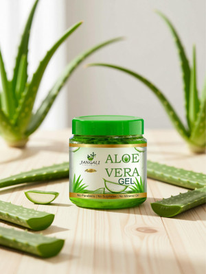 pure jangali orgANICS Aloe Vera Gel with 100% Pure Aloe From Freshly Cut Aloe Plant.(220 g)