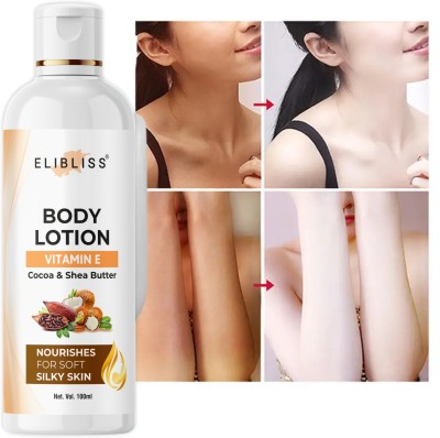 ELIBLISS Peach Milk Moisturiser Body Lotion with Shea Butter and Cocoa(100 ml)