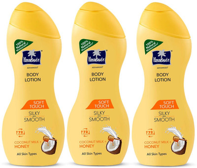 Parachute Advansed Soft Touch Body Lotion, With Pure Coconut Milk, 72h Moisturization 250ml x 3(750 ml)