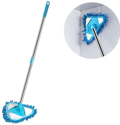ARANKA Foldable Microfiber Triangle Shape Floor, Fan Cleaning Duster Flexible Dusting Sponge Mop(Green)