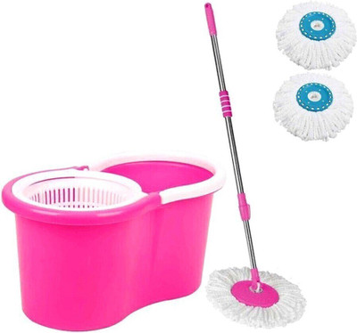 zofia Easy Magic Spin Floor Mop 360 Degree Bucket Mop with Steel Spinner Wet & Dry Mop(Multicolor 0 m)