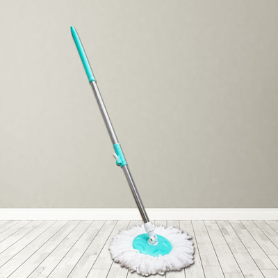UNIQUE magic spin mop stick microfiber mop refill flat mop for home floor cleaning mop Mop Head and Rod(Multicolor 1.15 m)