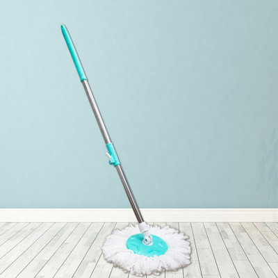 UNIQUE magic spin mop stick microfiber mop refill flat mop for home floor cleaning mop Mop Head and Rod(Multicolor 1.15 m)