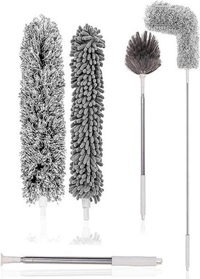 TNEMEC Flexible Duster For Fan Cleaning Mop With Long Rod,Spider Web Cleaner Stick, Microfibre Wet and Dry Broom(Multicolor)