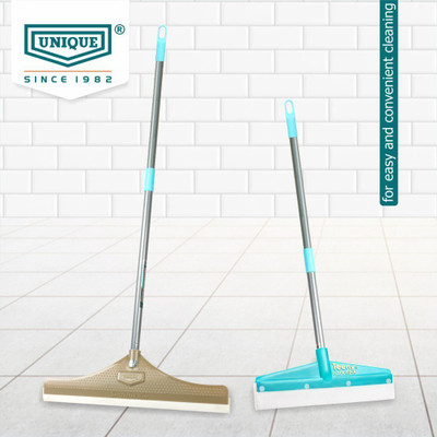 UNIQUE Sweepy & Teeny floor wiper for home/bathroom Metal Rod EVA/TPE Double Lip Blade Floor Wiper(Multicolor 1 m)