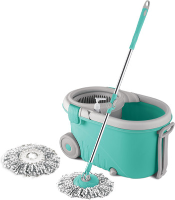 Spotzero by Milton ELEGANT SPIN MOP Mop Set(Green, Grey)