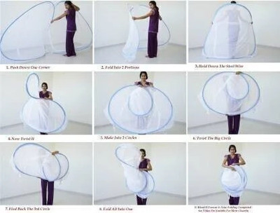 BELSODINE Polyester Adults Washable NEWMOSQUITO NETN293 H293 Mosquito Net(White, Blue, Tent)