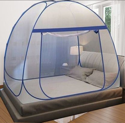 Rowing WHITE outdoor mosquito net tent mosquito net 8 8ft double bed machardani doubl Polyester Washable Adults Mosquito Net(White, swet, safed, Blue, Navy Blue, Tent)