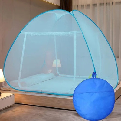 Fozii Enterprises Polyester Adults Washable FoziMN-599AB Mosquito Net(SKY BLUE, Tent)