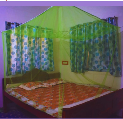 Mehon Craft HDPE - High Density Poly Ethylene Adults Washable NJ BED BOXMOSSQUIIT NET_GREEN H334 Mosquito Net(Green, Bed Box)
