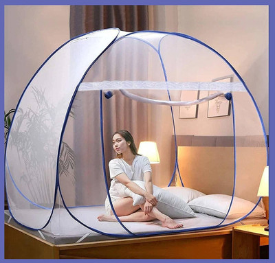 SIFRA Polyester Adults Washable Blue_MS_121 Mosquito Net(Blue, Tent)