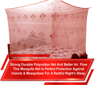 Mehon Craft Cotton Adults Washable MP MOS NEW TENTPGONFABRICORANGE6*7 Mosquito Net(Orange, Tent)